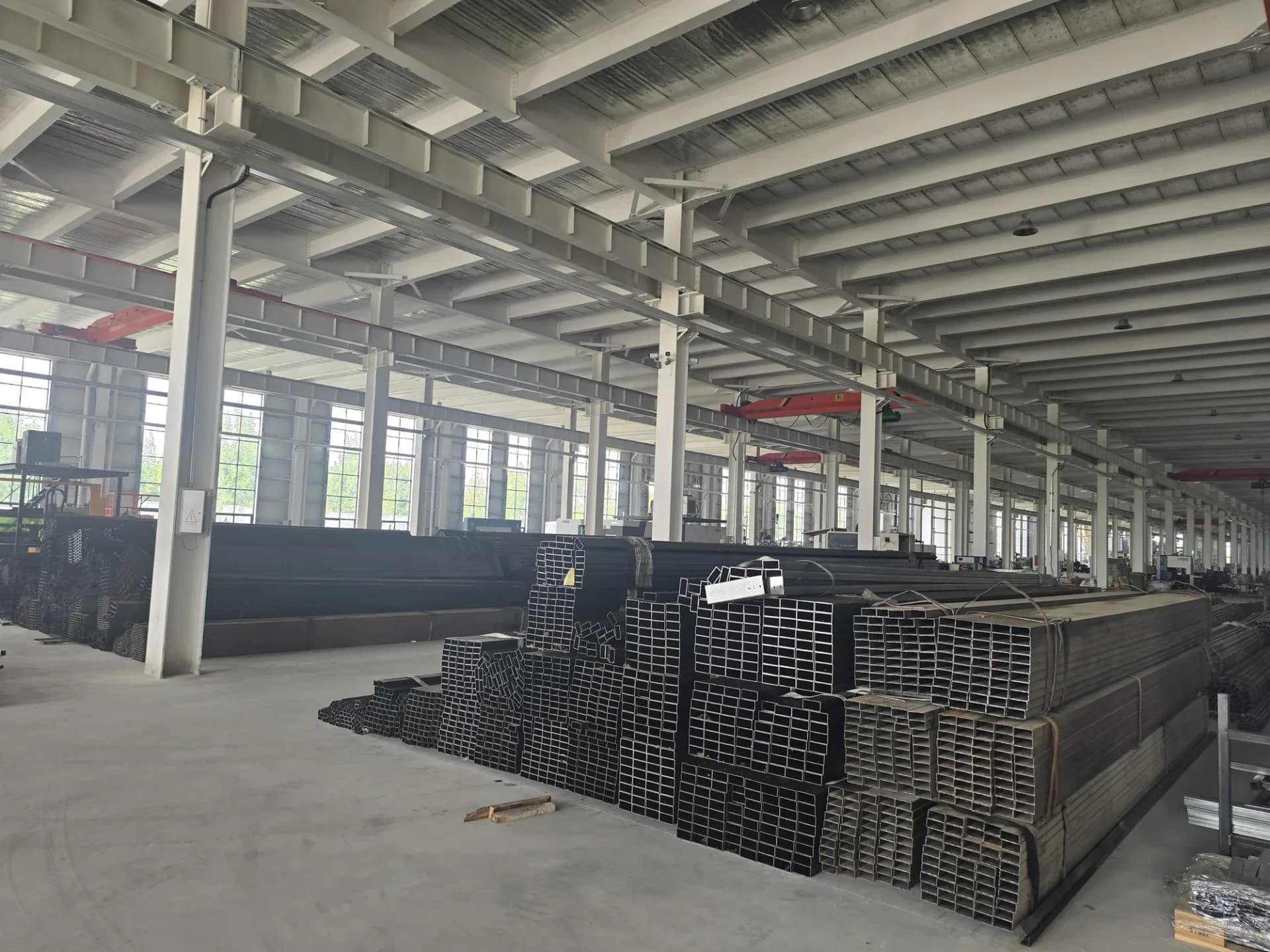 Steel tube raw materials inside the factory