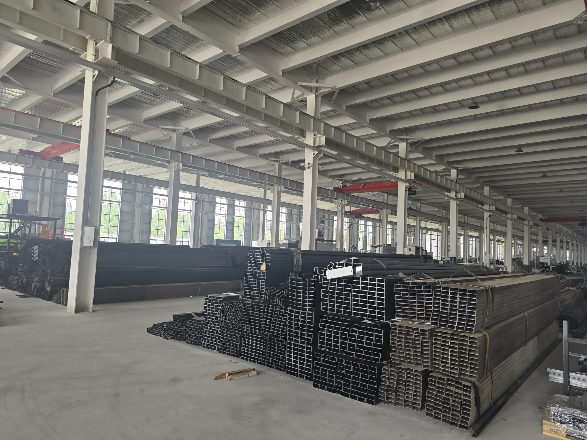 Steel tube raw materials inside the factory
